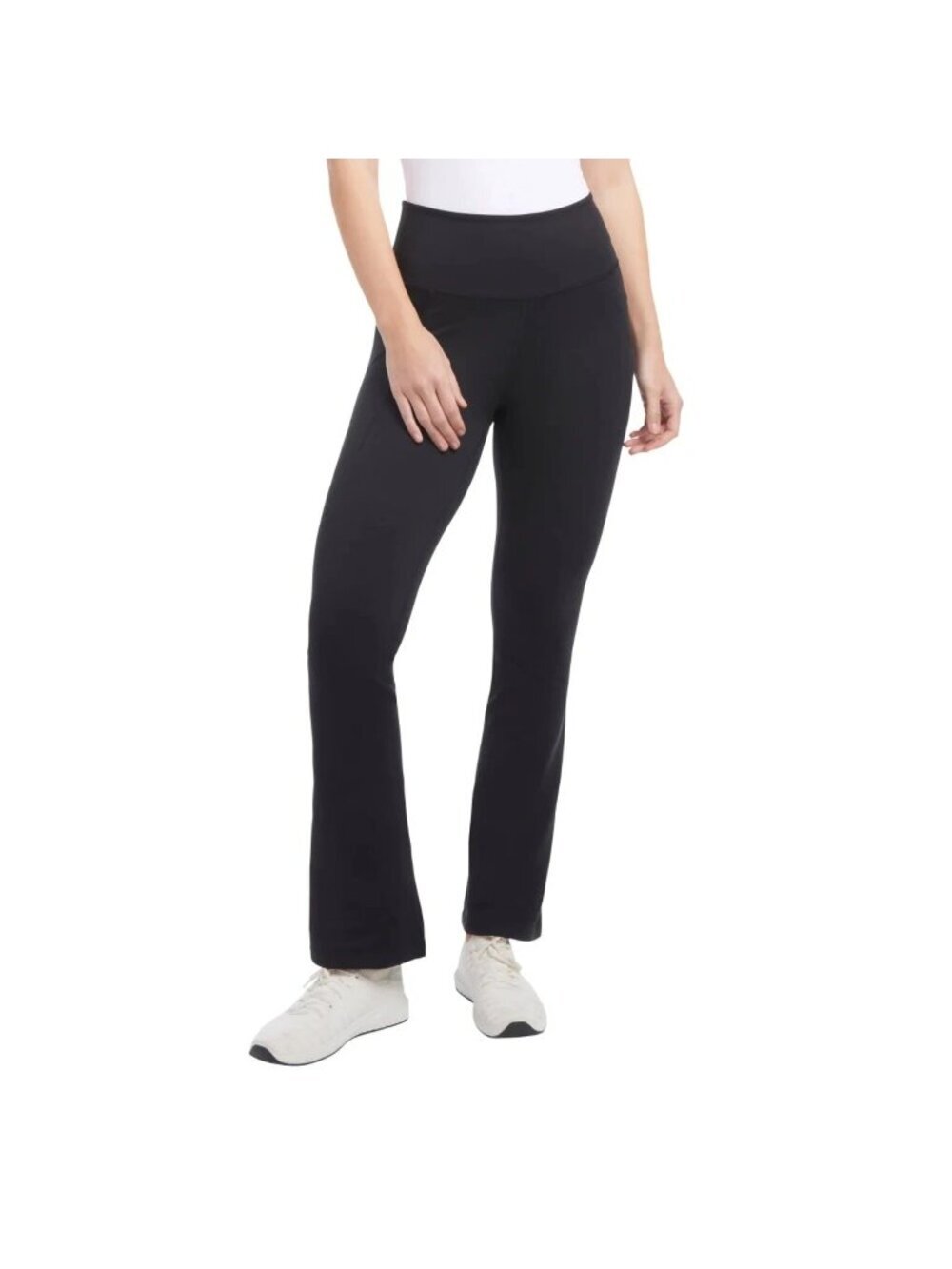 NWT Jockey Yoga Pants Women's XL Black Wide Leg Side Pocket B0781